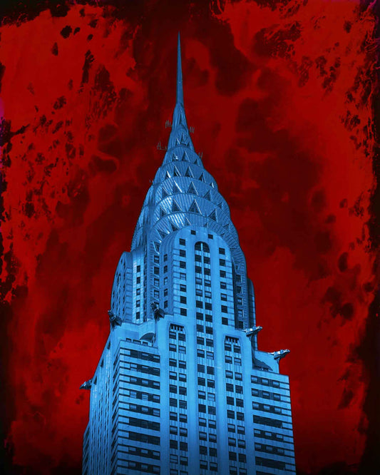 CHRYSLER BUILDING IN BLUE