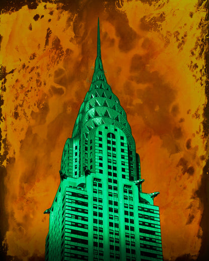 CHRYSLER BUILDING IN GREEN