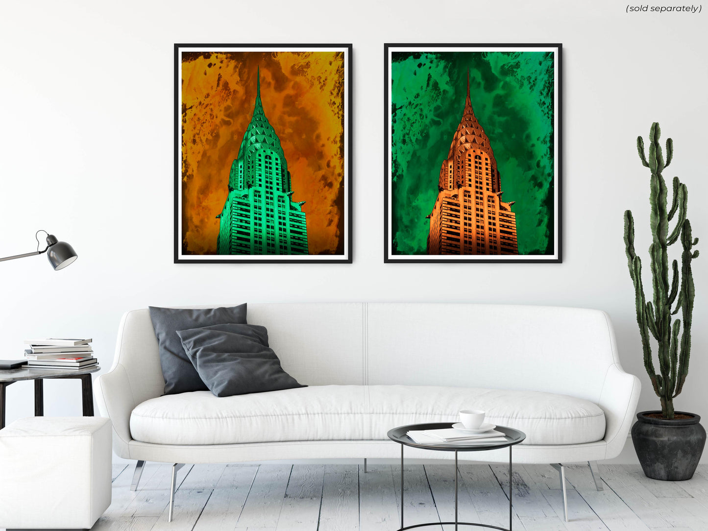 CHRYSLER BUILDING IN GREEN