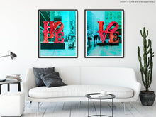 Load image into Gallery viewer, LOVE, Pink on Teal Combination
