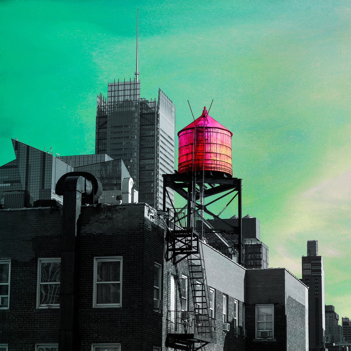 New York Times & Pink Water Tower