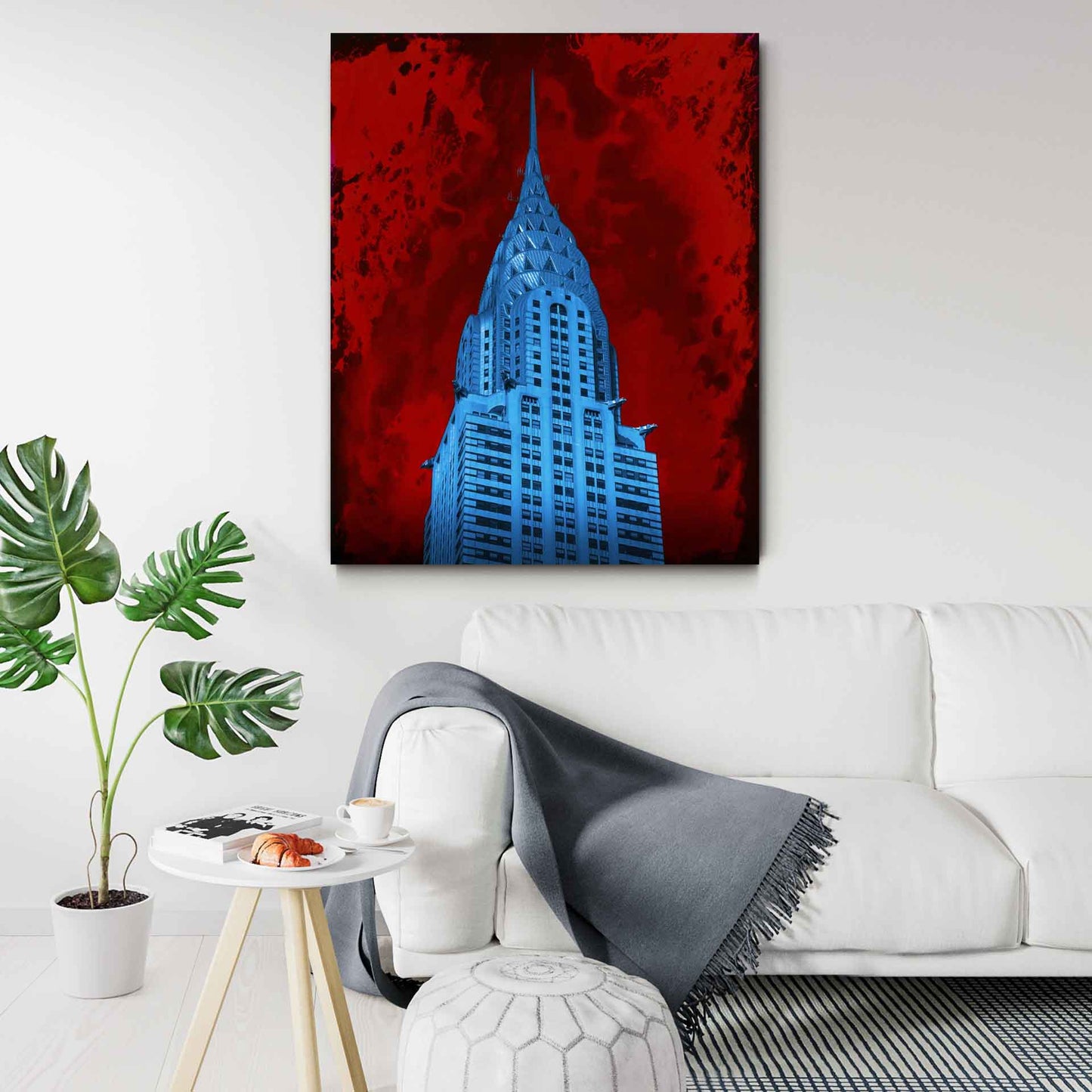 CHRYSLER BUILDING IN BLUE