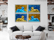 Load image into Gallery viewer, NEW YORK LIBRARY LION, Fortitude in Blue
