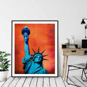 STATUE OF LIBERTY IN BLUE