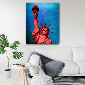 STATUE OF LIBERTY IN RED