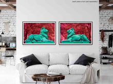 Load image into Gallery viewer, NEW YORK LIBRARY LION, Patience in Teal
