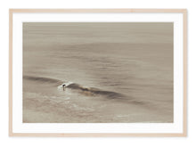 Load image into Gallery viewer, neutral tone fine art photograph of a surfer riding a wave
