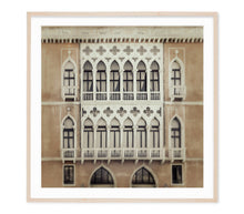 Load image into Gallery viewer, neutral tone image of palace facade in venice italy
