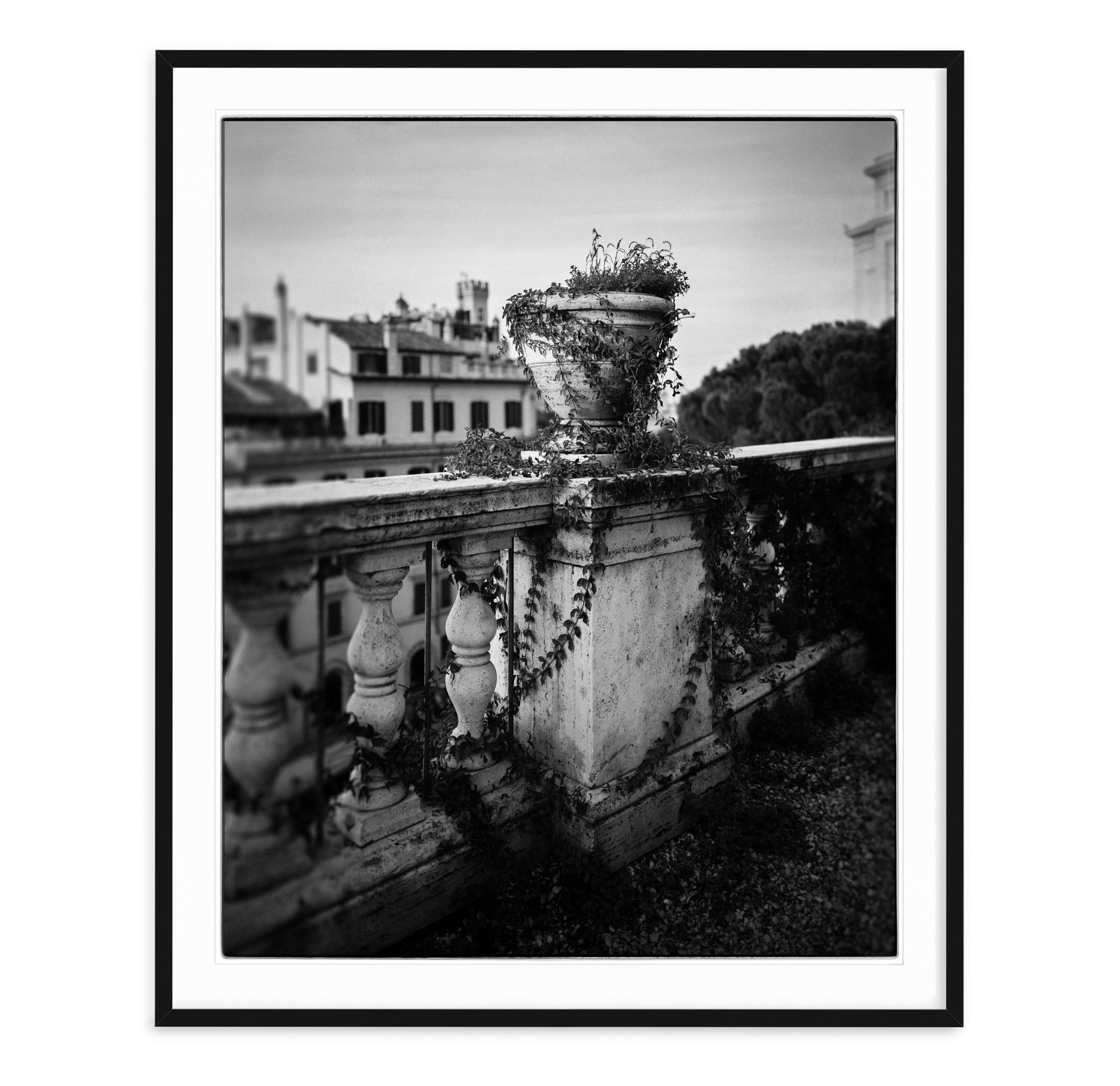 black & white fine art photo of capitoline hill rome, italy